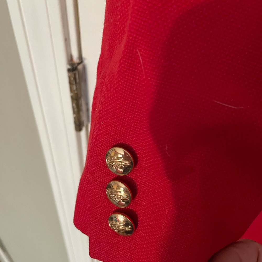 Lacoste vintage vibrant red twill blazer. No size or fabric content. Gorgeous. - Picture 5 of 14
